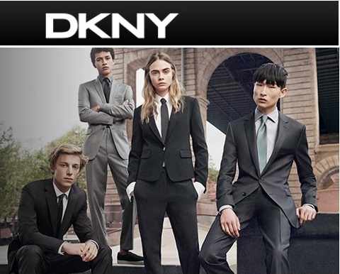 DKNY Slim Fit Suit Trousers, Grey, 40L