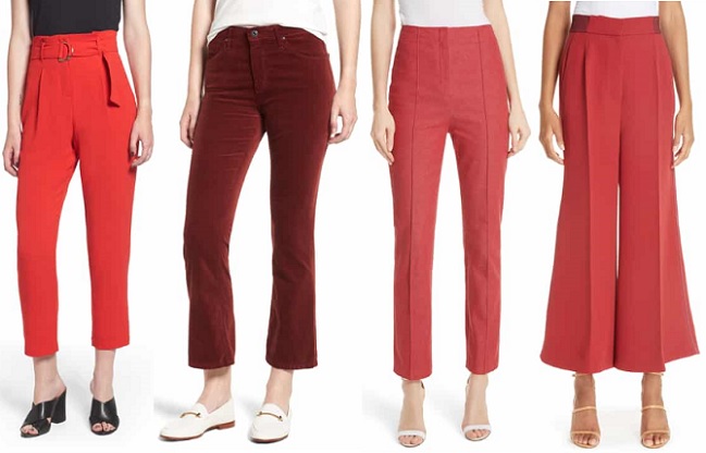 Ladies Red Streetwear Pants, Streetwear Red Pants Women