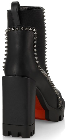 Spiked Leather Lug Boots