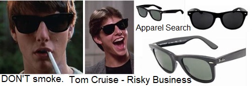 risky business tom cruise sunglasses