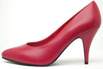red high heel pump